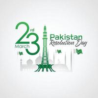 Pakistan Resolution Day Feier Banner Flyer vektor