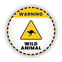 Warnung wild Tier von Straße Zeichen von Kreuzung. Kreis gestalten von Warnung signg Vektor Illustration