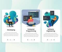 användargränssnittssats för utveckling av programmerare och programvara vektor