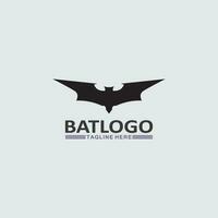 bat logotyp djur och vektor, vingar, svart, halloween, vampyr, gotisk, illustration, design bat ikon vektor