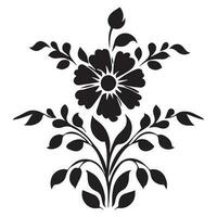 Blumen- Blume Design Vektor Illustration schwarz Farbe