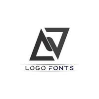 n Logo Schriftart Firmenlogo Geschäft und Brief Initiale n Design Vektor und Brief für Logo