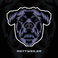 rottweiler hund ansikte vektor stock illustration, hund maskot logotyp, hund ansikte logotyp vektor