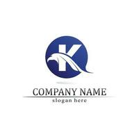 k Logo Design k Brief Schriftart Konzept Business Logo Vektor und Design erste Firma