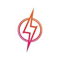 Power-Batterie-Logo-Symbol-Vektor-Illustration-Design-Vorlage. Batterielade-Vektor-Symbol. Batterieleistung und Blitz-Blitz-Logo vektor