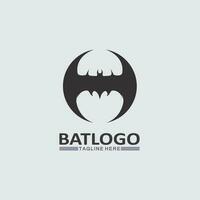 bat logotyp djur och vektor, vingar, svart, halloween, vampyr, gotisk, illustration, design bat ikon vektor