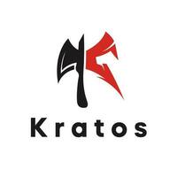 Kratos k Logo Design Vorlage vektor