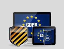 Hintergrund der allgemeinen Datenschutzbestimmungen von gdpr vektor