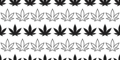 Marihuana nahtlos Muster Cannabis Vektor Gras Blatt Fliese Hintergrund wiederholen Hintergrund Schal isoliert Illustration