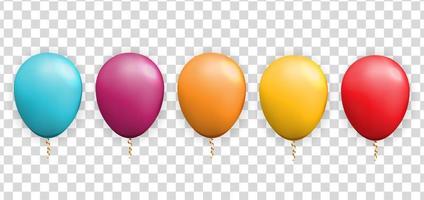 realistischer 3d Ballon für Partyfeiertagshintergrund vektor