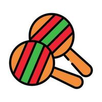 Mexikaner Maracas Symbol isoliert Design vektor