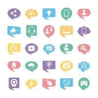 25 Social-Media-Marketing-Set-Symbole vektor