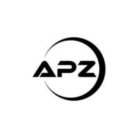 apz brev logotyp design i illustration. vektor logotyp, kalligrafi mönster för logotyp, affisch, inbjudan, etc.