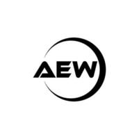 aew brev logotyp design i illustration. vektor logotyp, kalligrafi mönster för logotyp, affisch, inbjudan, etc.