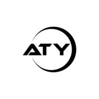 aty Brief Logo Design im Illustration. Vektor Logo, Kalligraphie Designs zum Logo, Poster, Einladung, usw.