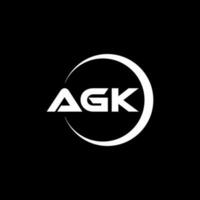 agk Brief Logo Design im Illustration. Vektor Logo, Kalligraphie Designs zum Logo, Poster, Einladung, usw.