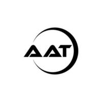 aat brev logotyp design i illustration. vektor logotyp, kalligrafi mönster för logotyp, affisch, inbjudan, etc.