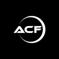 acf brev logotyp design i illustration. vektor logotyp, kalligrafi mönster för logotyp, affisch, inbjudan, etc.