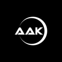 aak Brief Logo Design im Illustration. Vektor Logo, Kalligraphie Designs zum Logo, Poster, Einladung, usw.