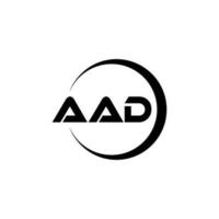 aad brev logotyp design i illustration. vektor logotyp, kalligrafi mönster för logotyp, affisch, inbjudan, etc.