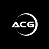 acg brev logotyp design i illustration. vektor logotyp, kalligrafi mönster för logotyp, affisch, inbjudan, etc.