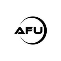 afu brev logotyp design i illustration. vektor logotyp, kalligrafi mönster för logotyp, affisch, inbjudan, etc.