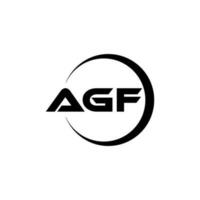 agf Brief Logo Design im Illustration. Vektor Logo, Kalligraphie Designs zum Logo, Poster, Einladung, usw.