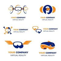 einfache moderne Virtual-Reality-Logo-Sammlung