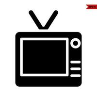 TV-Glyphe-Symbol vektor