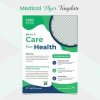 medizinisch Gesundheitswesen Flyer und Poster Vorlage Design vektor