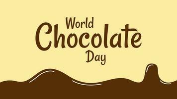 Vektor Illustration von Welt Schokolade Tag Banner im eben Design