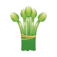 Spargel gesundes Gemüse detaillierte Stilikone vektor