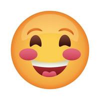 glad emoji ansikte klassisk platt stilikon vektor