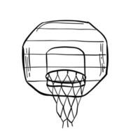 basketboll netto med ryggstöd är ett illustration av en komplex basketboll netto Inklusive de basketboll ryggstöd vektor