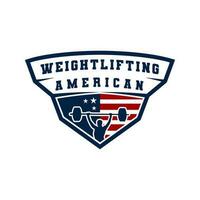 USA Gewichtheben Sport Vektor Illustration Logo Design