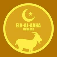 eid al adha Vektor Illustration zum Islam Kultur. Qurban Design von Ziege und Moschee zum eid al adha Mubarak. islamisch Design von Qurban zum al adha Veranstaltung Feier im Muslim Kultur und Islam Religion