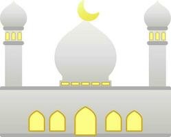 Moschee Vektor Illustration. glänzend Moschee Symbol zum Zeichen und Symbol von Muslim Anbetung Ort. Moschee Gradient Symbol von Islam Religion und Muslim Glaube. Platz von Muslim zu beten