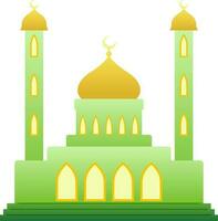 Moschee Vektor Illustration. glänzend Moschee Symbol zum Zeichen und Symbol von Muslim Anbetung Ort. Moschee Gradient Symbol von Islam Religion und Muslim Glaube. Platz von Muslim zu beten