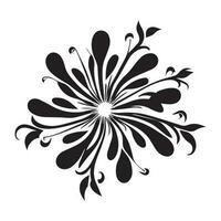 Blumen- Blume Vektor Design schwarz Farbe Illustration