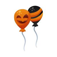 halloween ballonger helium flytande nedbrytningsstil vektor