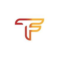Brief tf oder ft Logo Vektor