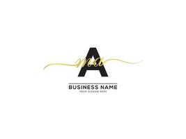 Monogramm Unterschrift Briefe ama Logo Design Vektor Symbol