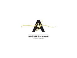 monogram signatur aoj företag logotyp brev vektor konst