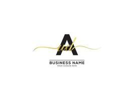 kreativ signatur aud logotyp brev design för företag vektor