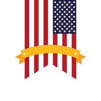 Flagge der Vereinigten Staaten von Amerika mit Bandrahmen vektor