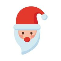 Frohe frohe Weihnachten Santa Claus flache Stilikone vektor