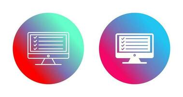 Vektorsymbol für Online-Checkliste vektor