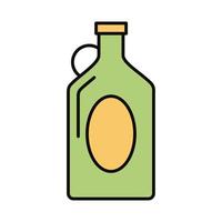 dryck grön flasklinje och fyllningsikon vektor