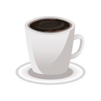 Kaffeetasse trinken isolierte Ikone vektor