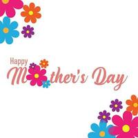 glücklich Mütter Tag Blumen- Design vektor